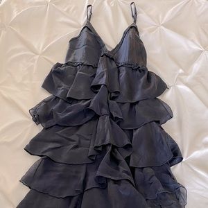 Ruffle Chiffon and Silk Dress